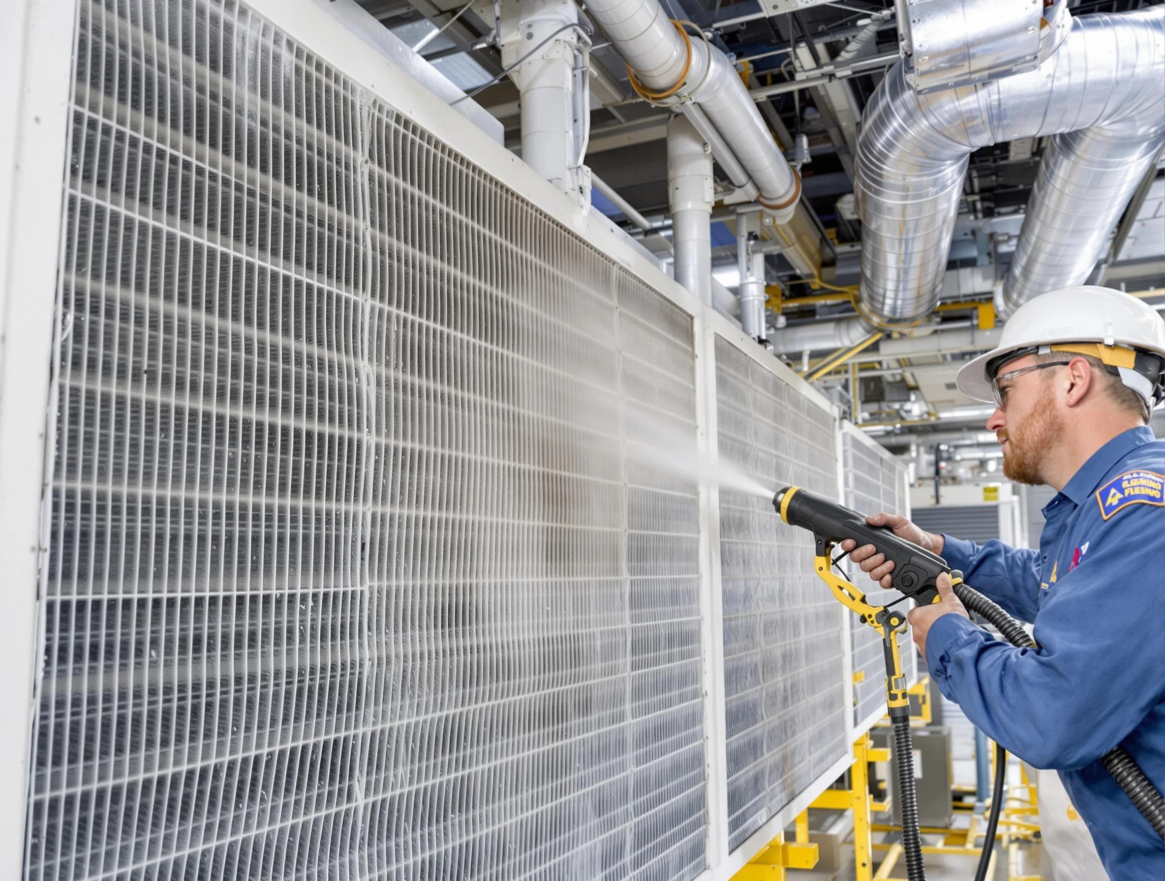 Professional commercial coil cleaning by Moody Air Duct Cleaning in Moody