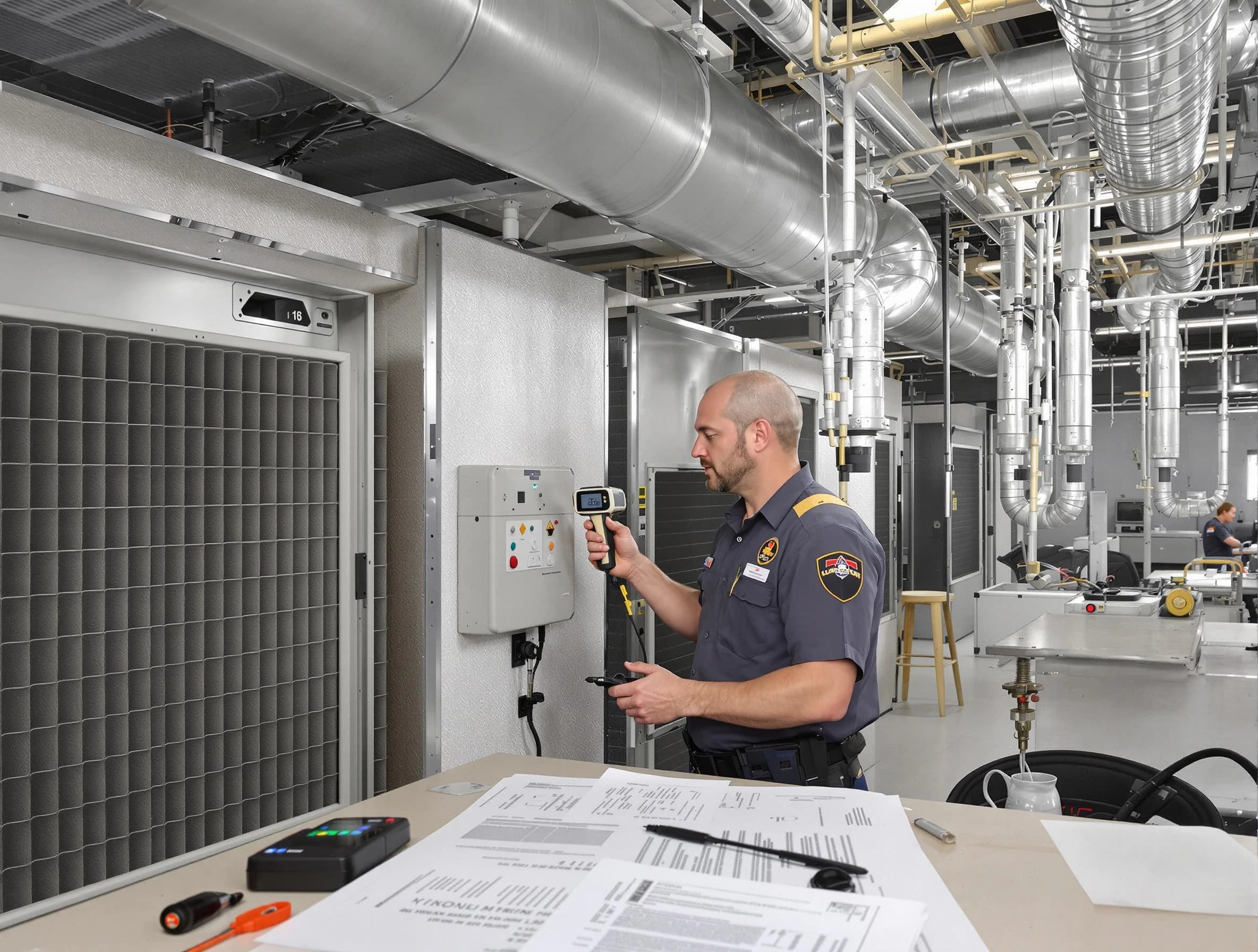 Professional filter system inspection by Moody Air Duct Cleaning in Moody