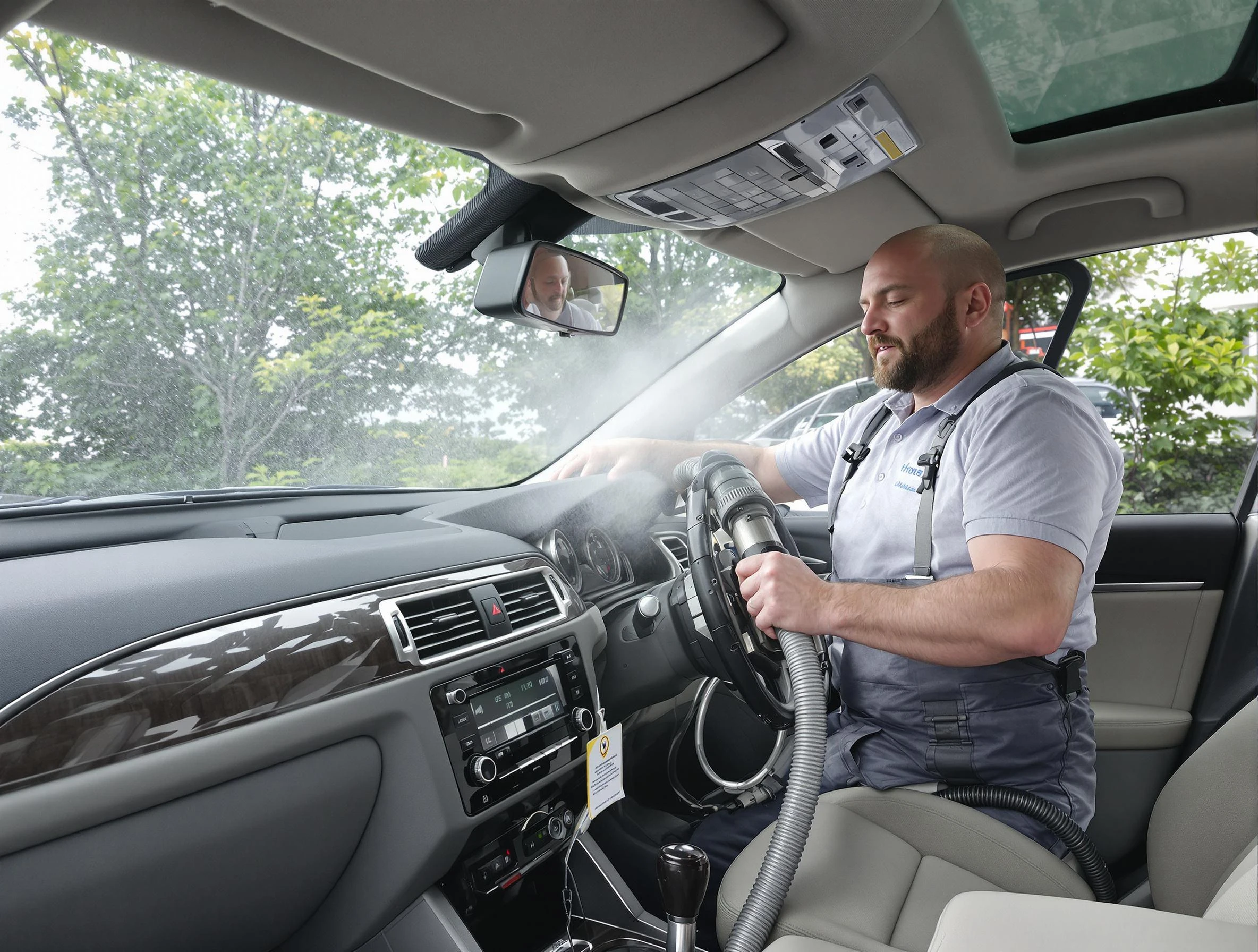 Moody Air Duct Cleaning specialist performing professional car duct cleaning in Moody