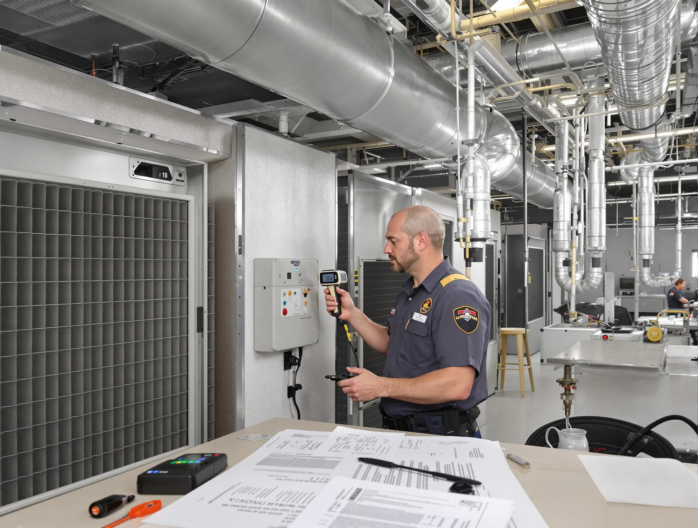 Professional filter system inspection by Moody Air Duct Cleaning in Moody