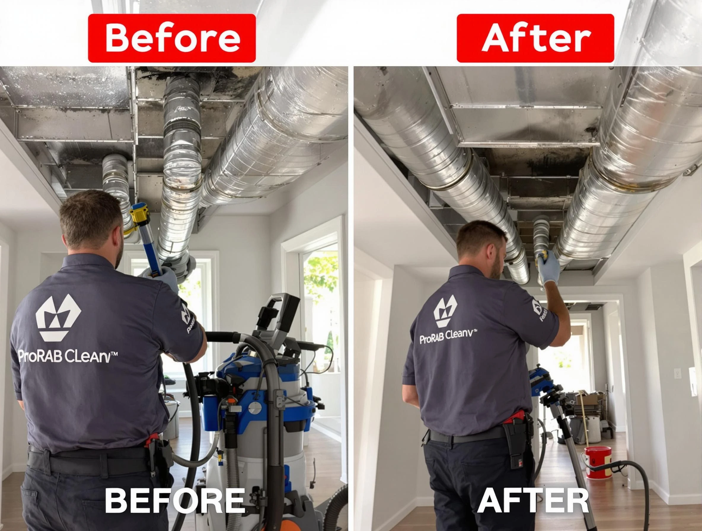 Moody Air Duct Cleaning expert performing thorough residential duct cleaning in a Moody home